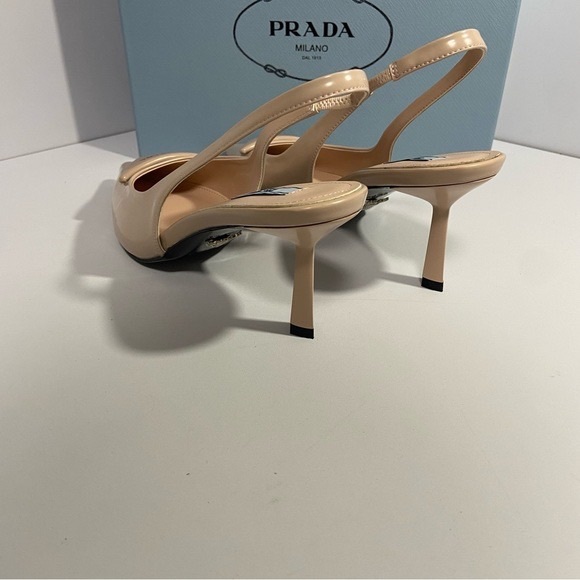 Prada Women's Beige Slingback Heels - Picture 8 of 8